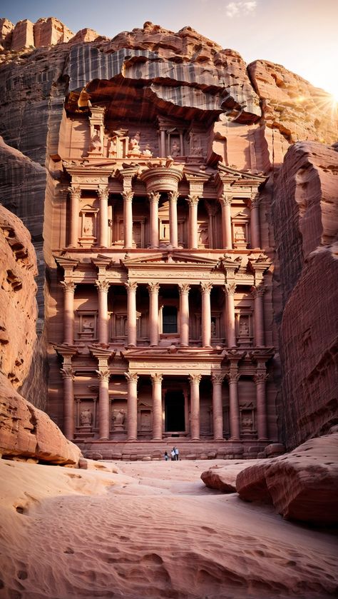 Petra, Jordan! Lost city carved into rose-red cliffs City Of Petra, The Lost City, Jordan Travel, Petra Jordan, Ultimate Bucket List, Ancient City, Dream Travel Destinations, Science Facts, Lost City