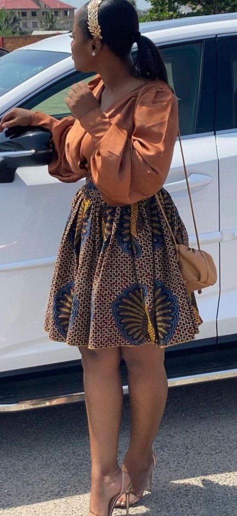 African Design Skirt And Top, African Skirt And Top For Women, African Dresses Modern For Church Classy, Skirt And Top African Print Styles, Short Chitenge Skirts, African Dresses For Church, Short Skirt And Top Ankara Styles, African Attire Skirts, African Dresses For Women Church Ankara