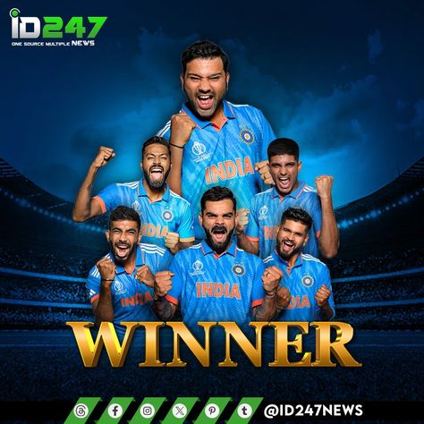 #id247news #cricketer  #cricketlover #cwc2023 #winners #INDvsBAN #ICC #bcci Winner Poster, Cricket Theme Cake, Cricket Quotes, Cricket Poster, India Win, Theme Cake, News India, Shine Bright, Sketch Book