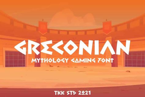 20+ Best Greek Fonts for Stunning Design! Gaming Font, Bujo Fonts, Greek Font, Old Fonts, Website Header, Beach Posters, Happy Design, Greek Style, Surf Outfit