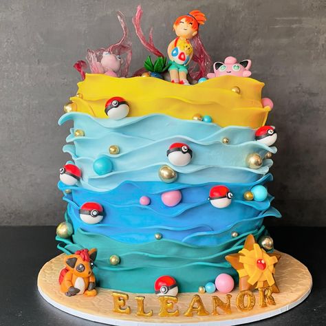 🎉 Gefeliciteerd Eleanor! Deze taart maakt het feest compleet dus geniet van deze traktatie die eigenlijk te mooi is om aan te snijden!! #pokemonfan #verjaardag #kindertaart Chocolade cake met vanille botercréme en handgemaakte fondant decoratie! 🥰 Pokemon taart 💞 #pokemontaart #pokemon #pokemonfan #pomemonmisty #pokemoncake #pokemonbirthday #mistycake #mistygymleader #pokemonparty #fondantfigure #fondantart #handmadefondanttoppers #cakeart #cakedecorator #wiltoncakes #sugarflair #colourm... Pokemon Cake, Pokemon Party, Mermaid Party, Fondant, Birthday Cake, Pokemon, Cake, Pokémon