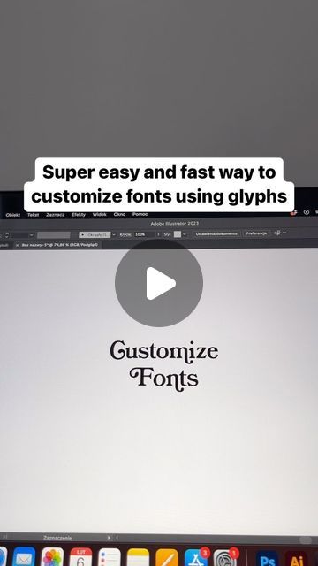 Klaudia ✶ Graphic Design on Instagram: "Here’s a super easy and fast way to customize fonts in AI using glyphs! Go to window>type>glyphs, simply highlight the letter you want to change and then double click on the glyph. It’s so much easier than using pencil tool or manually adjusting each path (could also be good for making a base to then customize it further with pen tool) but I feel like not everyone knows about it 🤔 Do you use glyphs in Illustrator? 🔤 (Don’t forget to save for later!) #graphicdesigntip #graphicdesignlessons #graphicdesigntips #illustratortips #penciltool #illustratortutorial #customtypeface #customfont #typefacedesigner #brandidentitydevelopment #illustratortools #pentool" Pencil Tool, Identity Development, Window Types, Graphic Design Lessons, Graphic Design Tips, Save For Later, Illustrator Tutorials, Pen Tool, Custom Fonts