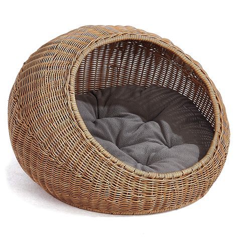 Wicker Bed, Wicker Cat Bed, Cat Hideaway, Cat Wash, Modern Cat Bed, Cat Lounge, Cat Basket, Indoor Pets, Cat Stands