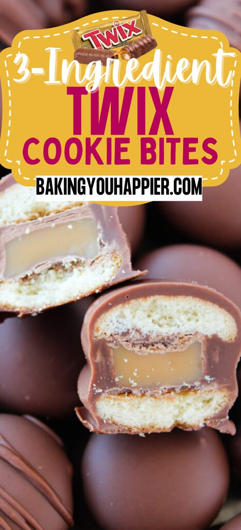 3-Ingredient Twix Bites, delightful little bites made with mini-Nilla Wafers & Rolo’s. These taste just like a Twix candy bar! Twix Cookies Recipe Easy, Twix Cookies With Vanilla Wafers, Nilla Wafer Twix Bites, Nilla Wafer Twix Cookies, Rolo Cookies With Vanilla Wafers, Rolo Vanilla Wafers, Twix Bars With Vanilla Wafers, Vanilla Wafer Twix Bites, Vanilla Wafer Cookies Ideas