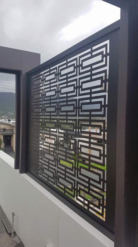 Landscape & Privacy Screens - Iron Bark Metal Design Grill Pattern Design, Ms Designer Grill, Grill Design Outdoor, Wall Grill Design, Landscape Privacy, Country Home Exterior, Modern Window Design, Modern Window Grill, Garden Aesthetics