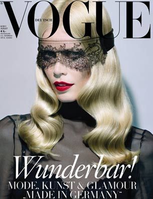 Eye mask!!! Black Lace Mask, Julia Stegner, Miles Aldridge, Vogue Magazine Covers, Stephanie Seymour, Magazine Vogue, Lace Mask, Natalia Vodianova, Fashion Magazine Cover