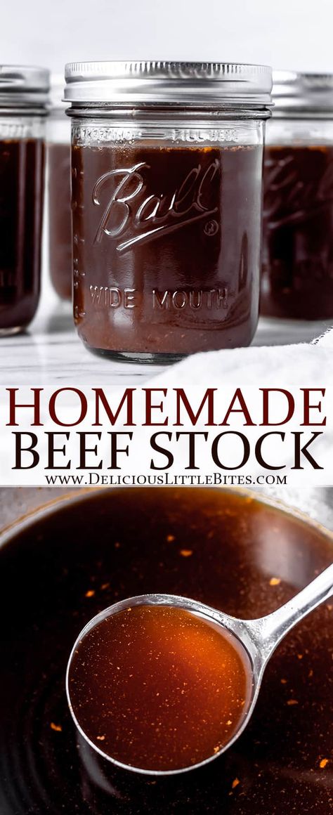 Meat Stock Recipes, Brown Stock Recipe, Beef Bouillon Recipe, Homemade Beef Stock, Beef Stock Recipes, Soup Base Recipe, Bouillon Recipe, Homemade Beef Broth, Meat Stock