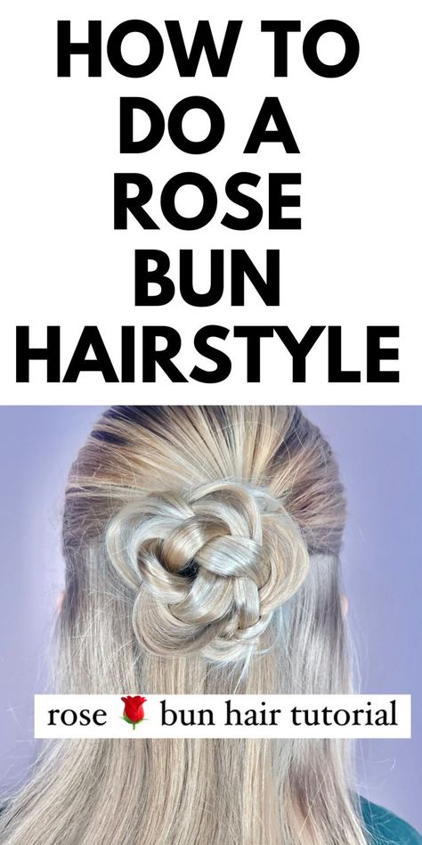 HOW TO DO A ROSE BUN HAIRSTYLE - HERE IS HOW TO DO A ROSE BUN HAIRSTYLE. Rose Bun Hairstyle, Rose Bun, Beautiful Buns, Hair Bun Tutorial, Bun Tutorial, Bun Hairstyle, Bun Hair, Rose Hair, Bride Hairstyles