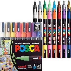 Paint Pen Art, Posca Paint Markers, Posca Markers, Graffiti Pens, Posca Pens, Paint Marker Pen, Art Pens And Markers, Fine Point Pens, Posca Marker