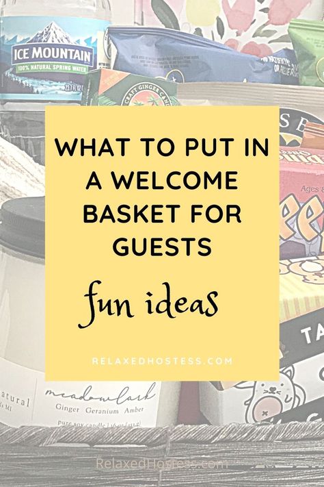 Welcome Basket For Guests, House Guest Basket, Welcome Basket Ideas, Guest Gift Basket, Guest Room Baskets, Guest Welcome Baskets, Hotel Guest Bags, Guest Bathroom Essentials, Guest Basket