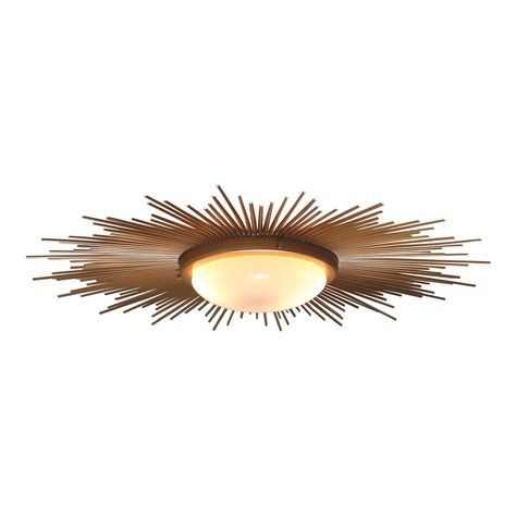 Burst Of Light, Gold Sunburst, Entertaining Essentials, Global Views, Light Fixtures Flush Mount, Lamp Bulb, Vases And Vessels, Flush Mount Lighting, Flush Mount Ceiling