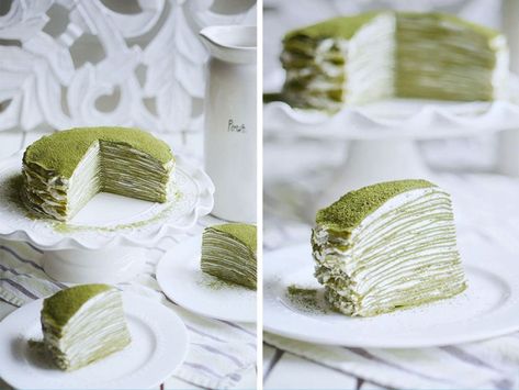 Green Tea Crepe Cake, Mille Crepe Cake, Crepe Cake Recipe, Foods Ideas, Frankie Magazine, Impressive Desserts, Mille Crepe, Crepe Cake, Australian Food