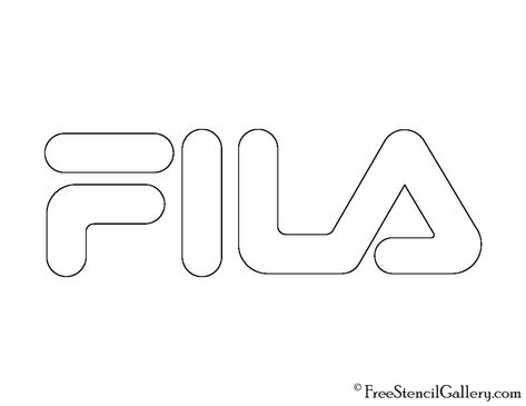 Fila Logo Stencil | Free Stencil Gallery Fila Logo, Free Stencils, Cricut, ? Logo