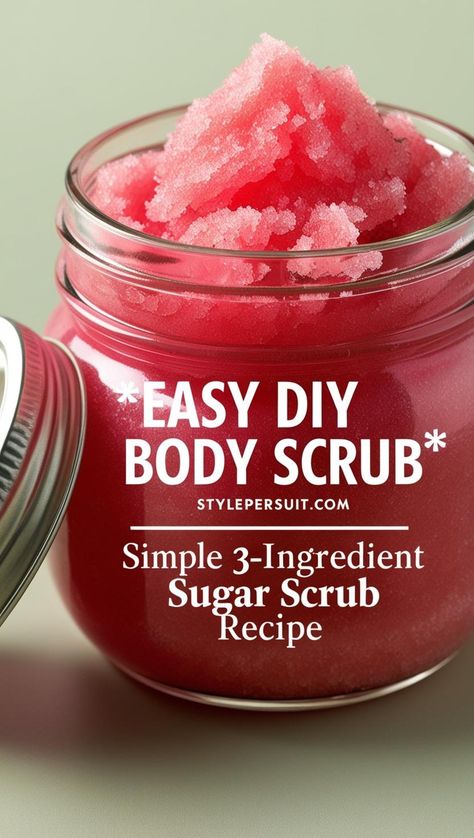 Discover the best DIY sugar scrubs! From an easy sugar scrub to a luxurious vanilla sugar scrub, these ideas will leave your skin glowing. Learn how to make a sugar scrub homemade with an easy sugar scrub recipe or try a whipped sugar scrub recipe for a spa-like feel. Perfect for self-care, these sugar scrub homemade ideas include everything from homemade scrubs body easy DIY to homemade facial scrub options. Easy Body Scrub Recipe, How To Make Scented Body Scrub, Sugar Body Scrub Diy Coconut Oil, Diy Brown Sugar Body Scrub, Home Made Scrubs Face Exfoliate, Diy Salt Scrub Recipe Homemade, Recipe For Sugar Scrub, Essential Oil Sugar Scrub Recipe, Homemade Shower Scrub