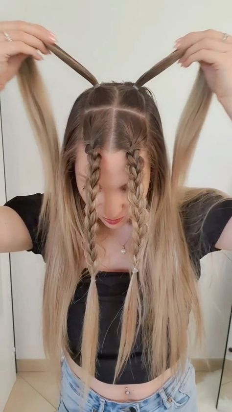 Easy Hair Tutorials 💇’s Instagram video: “Easy & Beautiful 😍🥰 Follow @hairs.diy to get more hair style ideas and learn simple beautiful hair styles 💓 . @poppy_hairstyles .…” Poppy Hairstyles, Cute Christmas Hairstyles, Easy Hair Tutorials, Natural Hair Tutorials, Hair Tutorials Easy, Christmas Hairstyles, Braid Tutorial, Nails Makeup, Hair Videos Tutorials