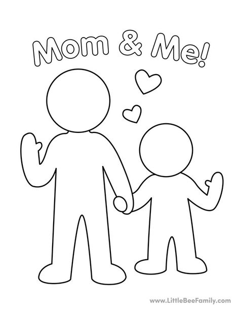 Happy Mother’s Day Drawing Happy Mother's Day Drawing, Coloring Pages Activities, Mothers Day Drawings, Mom Drawing, Bee Family, Mothers Day Coloring Pages, Family Drawing, Kids Learning Activities, I Love Mom