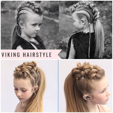 Viking Hairstyles Women Extensions, Viking Make Up Woman Simple, Viking Hairstyles Women Medium Length, Girls Viking Hairstyles, Womens Viking Hair, Valkyrie Hairstyles, Long Viking Hairstyles Women, Viking Braids Female Long Hair, Bjj Hairstyles For Women