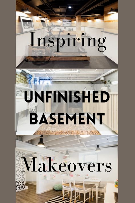 Unfinished Basement Playroom, Basement Rental, Unfinished Basement Laundry, Basement Workout Room, Exposed Basement Ceiling, Basement Diy, Cheap Basement Remodel, Basement Craft Rooms, Diy Finish Basement