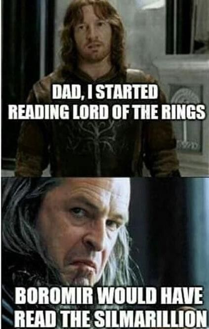 Silmarillion Memes Funny, Hobbit Funny, Earth Memes, Lotr Funny, Random Humor, Occult Books, Into The West, Dc Movies, Thranduil