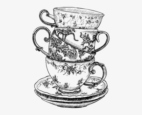 Tea Cup Drawing, Tea Tattoo, Teacup Tattoo, Cup Tattoo, Tattoo Portfolio, Drink Me, Vintage Teacups, Vintage Tattoo, Tea Cups Vintage