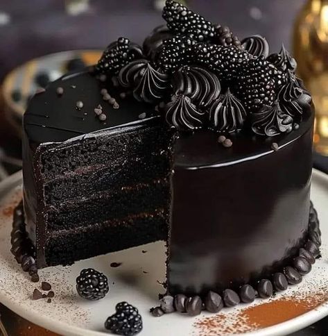 Black Velvet Cake Recipe, Black Velvet Cake, Black Velvet Cakes, Velvet Cake Recipes, Decadent Chocolate Cake, Dark Chocolate Cakes, Orange Cake, Chocolate Shavings, Decadent Chocolate