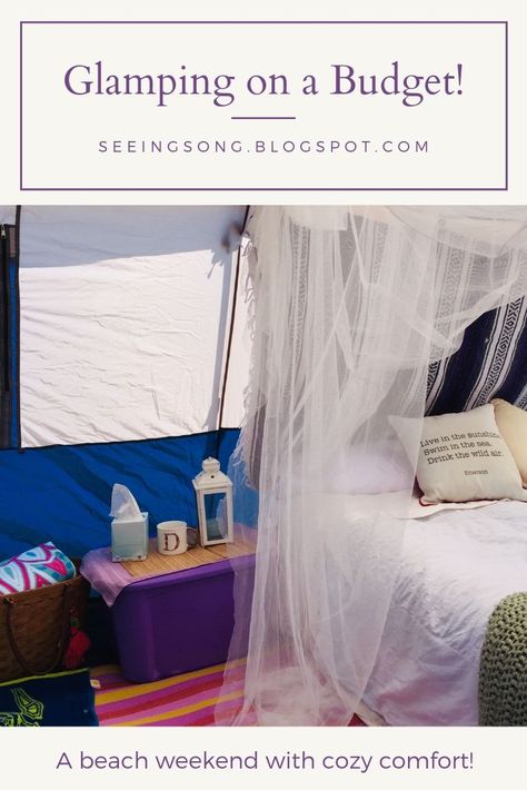 Glamping On A Budget, How To Start A Campground, Glamping Hacks Tips And Tricks, Owning A Campground, Glamping Supplies, Canvas Tent Camping Glamping, Colorful Table Setting, Large Tent Walmart, Diy Tent