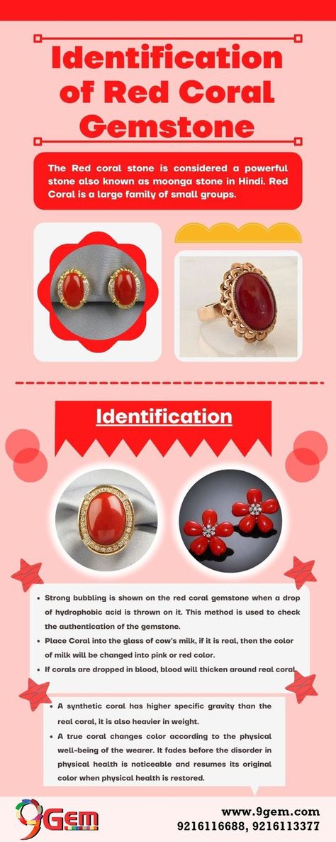 The Red coral stone is considered a powerful stone also known as moonga stone in Hindi. Red Coral is a large family of small groups. Let's have a look in this infographic in which we discuss the Identification of Red Coral Gemstone https://wa.me/919216116688 Red Coral Crystal, Red Coral Stone, Increase Energy, Coral Gemstone, Herbal Magic, Coral Stone, Adventure Quotes, Crystal Meanings, Large Family