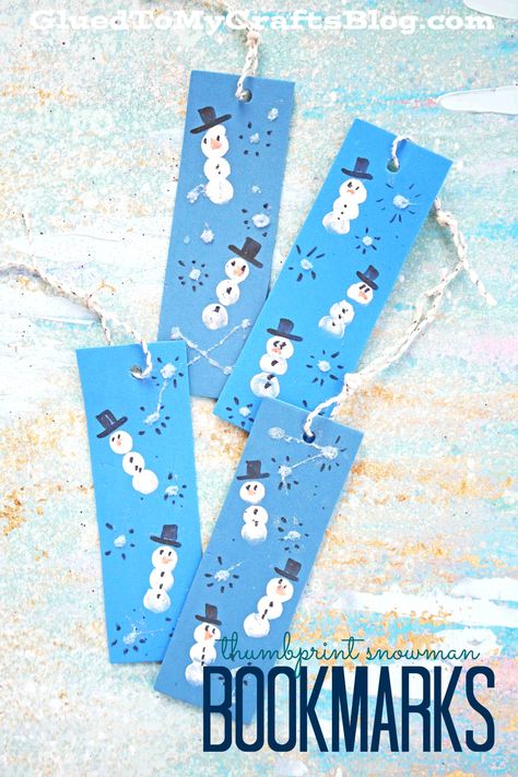 Need something to keep the kids busy this chilly afternoon?! For an inexpensive and crafty thrill, why not create some one-of-a-kind Thumbprint Snowman Bookmarks with your child today?! Perfect to mark that spot in a book and it doesn’t cost a whole lot to make it either! Check out the full winter-themed tutorial below for the “how … Bookmarks Kids Craft, Preschool Winter, January Crafts, Snow Time, Christmas Bookmarks, Bookmark Craft, Winter Craft, Bookmarks Kids, Holiday Crafts For Kids