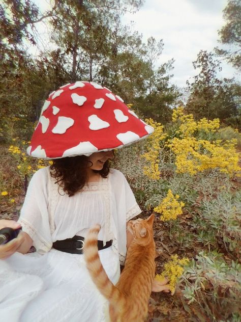 Mushroom Hat, Cottage Core, Stuffed Mushrooms, Honey, Cottage