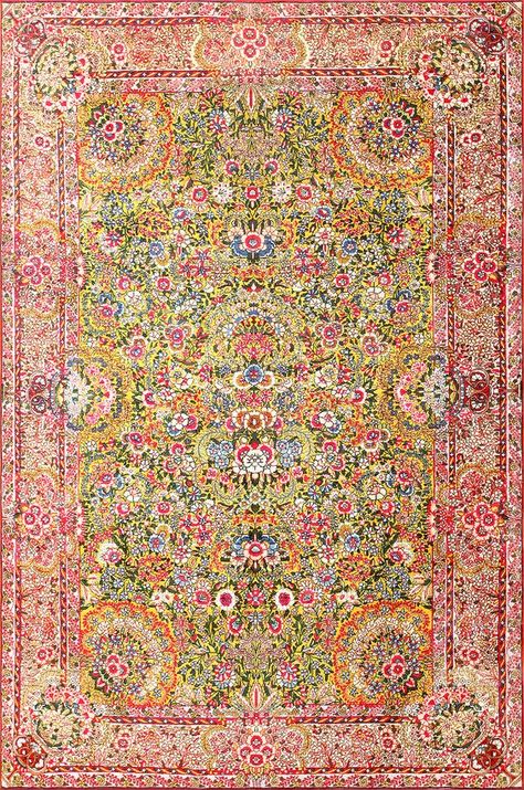 Fancy Flooring, Mini Rugs, Iranian Rugs, Back To University, Shaw Carpet, Saffron Yellow, Persian Carpets, Persian Culture, Pink Carpet