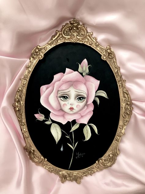 Bubble Gum Witch Aesthetic, Pastel Goth Painting, Creepy Pastel Aesthetic, Pastel Horror Aethstetic, Pastel Pink Goth Aesthetic, Low Brow Art Pop Surrealism, Soft Gothic Aesthetic, Pink Aesthetic Fairycore, Goth Aesthetic Art