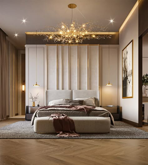 51 Beige Bedroom Designs With Tips And Ideas To Help You Decorate Yours Modern Bedroom Behance, Classical Bedroom Interior, Bedroom Inspirations Master Contemporary, Modern Contemporary Bedroom Luxury, Bedroom New Classic, Neoclassical Bedroom Design, American Classic Bedroom, Modern Classic Bedroom Design, Neo Classical Bedroom