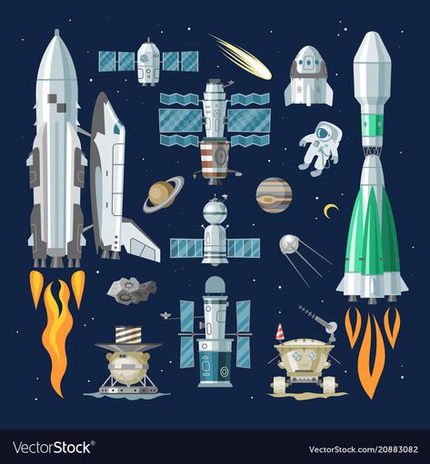 Satellite Illustration, Spaceflight Simulator, Space With Planets, Mars Project, Lunar Rover, Spaceship Illustration, Scary Alien, Nasa Rocket, Nasa Poster