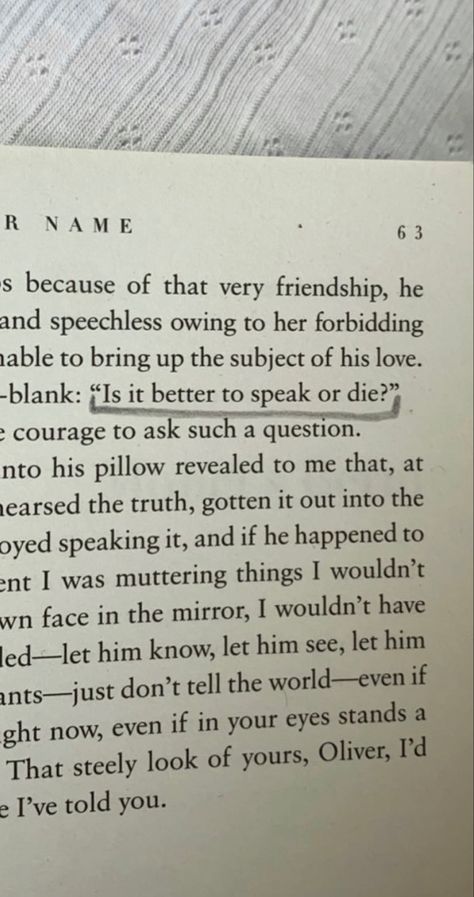 Speak The Book, Speak Book Aesthetic, Is It Better To Speak Or To Die Tattoo, Is It Better To Speak Or Die, Is It Better To Speak Or Die Tattoo, Speak Aesthetic, Speaking Aesthetic, Beautiful Lines From Books Life, To Speak Or To Die