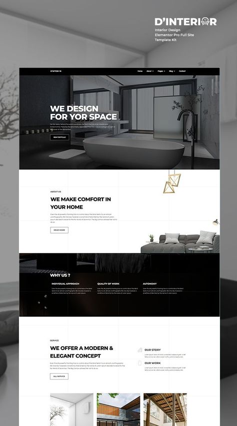 Construction Website Templates, Architecture Websites, Elegant Website Design, Design Sites, Interior Design Template, Business Fonts, Minimalist Font, Interior Design Website, Ui Design Website