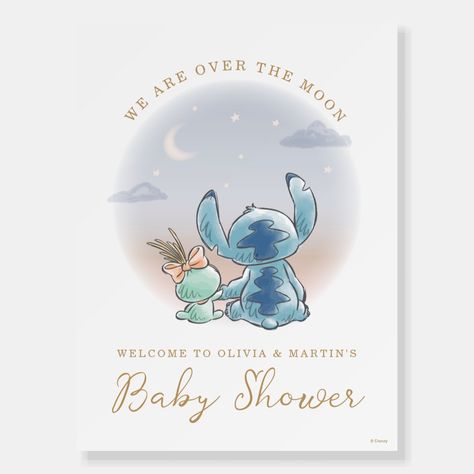 Lilo And Stitch Baby Shower Theme, Stitch Baby Shower Ideas, Lilo And Stitch Gender Reveal, Stitch Baby Shower Theme, Cute Lilo And Stitch, Baby Stitch, Gender Reveal Baby Shower Themes, Stitch Party, Gender Reveal Party Theme