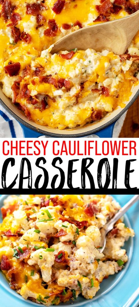 Cheesey Cauliflower, Ranch Cauliflower, Cheesy Cauliflower Casserole, Keto Cauliflower Casserole, Baked Cauliflower Casserole, Veggie Casseroles, Low Carb Cauliflower Casserole, Cauliflower Keto, Cauliflower Cheese Bake