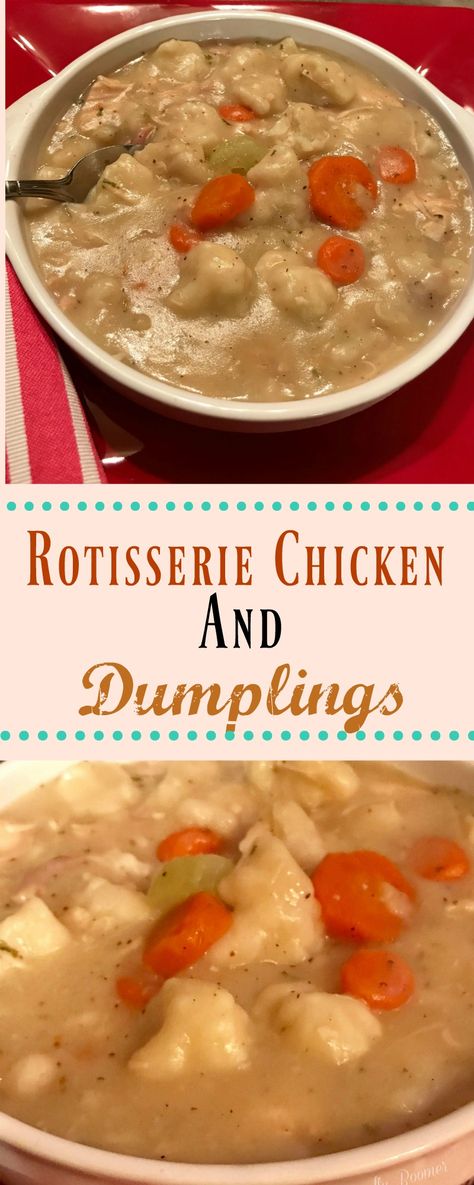 Rotisserie Chicken And Dumplings, Chicken And Dumplings Recipes, Dumplings Recipes, Using Rotisserie Chicken, Best Chicken And Dumplings, Bisquick Chicken, Recipes Using Rotisserie Chicken, Chicken Dumpling Soup, Chicken Dumplings Recipe