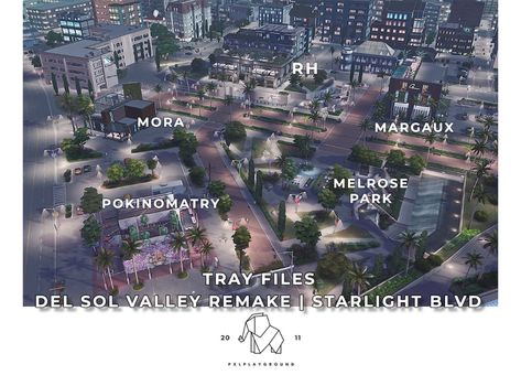 pxlplayground⚓ : DEL SOL VALLEY REMAKE | STARLIGHT BLVD - TRAY... Sims 4 Del Sol Valley Build, Sims 4 Del Sol Valley, The Sims 4 Lots, Cc Furniture, Sims 4 House Building, Sims 4 Mm Cc, Sims 4 Expansions, Sims 4 House Design, Sims Building