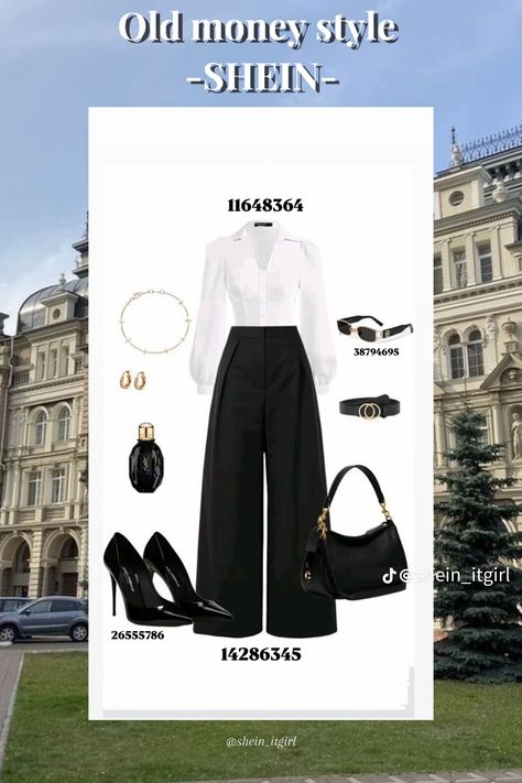 Shein Old Money Outfit Ideas, Old Money Shein Finds, Old Money Shein Outfits Codes, Old Money Shein Outfits, Law Outfits, Formal Suits For Women, Shein Codes, Outfit Shein, Business Professional Outfits