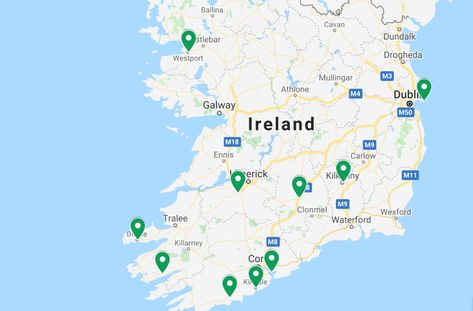 10 Prettiest Small Towns In Ireland + Map To Find Them - Follow Me Away Irish Vacation, Ireland Itinerary, Irish Travellers, Ireland Map, Family Vacation Spots, County Kerry, Ireland Vacation, My Maps, Irish Traditions