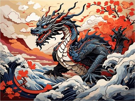 Chinese dragon drawing