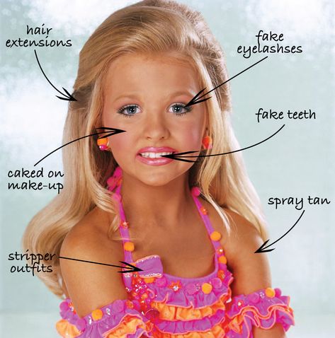 Women are #sexualized in today's society; TLC's Toddlers in Tiaras demonstrates that this #sexualization can begin as young as age 2 Toddlers And Tiaras, Beauty Mistakes, Xavier Rudd, Today's Society, Fake Teeth, Pageant Girls, Miss Usa, Parenting Fail, The Ugly Truth