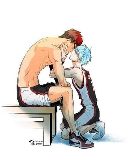 Kuroko x Kagami Kagami Kuroko, Kagami Taiga, Kid Icarus, Kuroko Tetsuya, Kuroko's Basketball, No Basket, Kuroko No Basket, Sports Anime, Gay Art