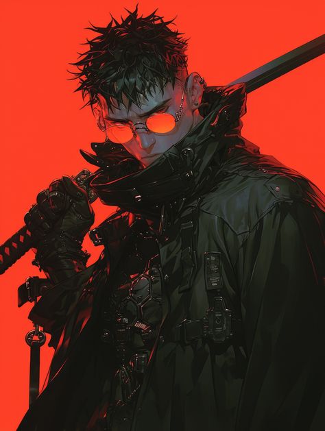 Cyberpunk Character Art Male, Cyberpunk Character Art, Cyberpunk Men, Cyberpunk Male, 얼굴 드로잉, Psy Art, Black Cartoon Characters, Cyberpunk Aesthetic, Arte Cyberpunk