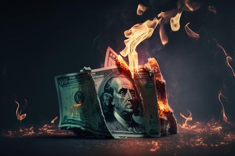 Photo inflation or burning money concept... | Premium Photo #Freepik #photo #us-dollar #money-dollars #dollar-bill #dollar Burning Money Wallpaper, Dollar Images Hd, Mony Dollar Wallpaper, Dollar Hd Wallpaper, Two Dollar Bill, Us Dollars, Money