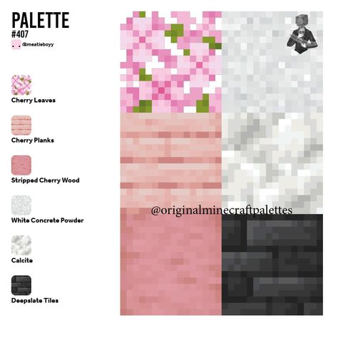 Minecraft One Block Island Ideas, Mincraft Pallet, Minecraft Pallets, Cherry Ideas, Block Pallets, Houses Layout, Minecraft Blocks, Minecraft Banner Designs, Minecraft House Plans