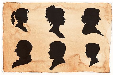 imagesevents27622Silhouettes-all-jpg.jpe Victorian Silhouette Art, Victorian Silhouette Portrait, Victorian Silhouette, Flash Ideas, Wilkie Collins, Silhouette Drawing, Silhouette Tattoos, Ra Ideas, Fashion Silhouette