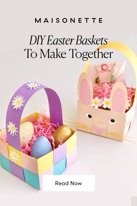 Baskets To Make, Paper Easter Basket, Diy Easter Basket, Creative Easter Baskets, Easter Baskets To Make, Easter Basket Crafts, Disneyland Ears, Fun Easter Crafts, Easter Egg Basket