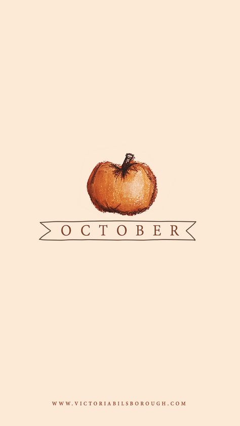 October Pumpkin Wallpaper - www.victoriabilsborough.com October Pumpkin Wallpaper, Atum Wallpaper, Halloween Athstetic, October Lockscreen, October Background, Wallpaper October, Helloween Wallpaper, Emma Kate, Wallpaper Minimal